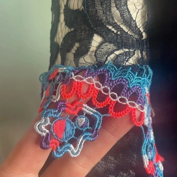 Peter Pilotto Lace Jacquard Knit Cold Shoulder Maxi Dress Size Small. - Picture 8 of 13